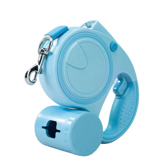Выдвижной поводок для собак с эргономичной ручкой, пояс для прогулок с защитой от спутывания, фонариком и дозатором пакетов для фекалий для средних и маленьких собак
