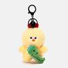 Funny Cartoon Crocodile Pendants Bear Plush Animal Key Ring Kawaii Friends Bag Charm  Girls