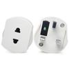 UK Electric Toothbrush Adaptor Plug, 2 Pin to 3 Pin Electric Shaver Adaptor Socket Converter, White