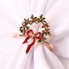Christmas Napkin Rings Exquisite Decorative Zinc Alloy Napkin Buckles Christmas Banquet Hotel Table Decor Daily Use