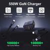 7-в-1 Зарядная станция 550 Вт с выдвижным USB C кабелем 100 Вт Быстрое зарядное устройство GaN для MacBook Pro iPhone 17 Samsung Ноутбука Планшета