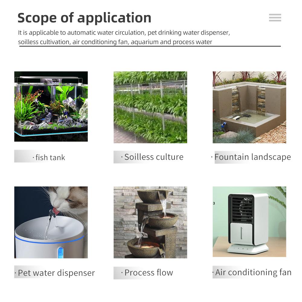 Ультра-тихий 5V USB Маленький насос 120 л/ч Мини погружной бытовой водяной насос для рыбоводного пруда, фонтана, пруда, аквариума