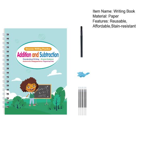 Книга для практики письма для детей, многоразовые рабочие тетради для дошкольников, английская пропись с углублениями, набор для раннего обучения письму для детей 3-8 лет