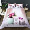 Mother's Day King Queen Duvet Cover Express Love for Mom Wife Bedding Set Colorful Floral Quilt Cover Polyester Comforter Cover