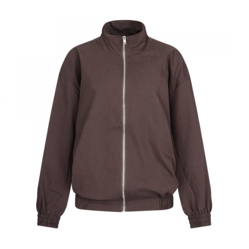 Shop Women S High Neck Bomber looSe Fit Long Sleeve Brown Naru Wjp260055