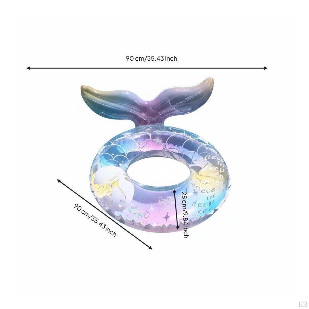 Mermaid Tail Swim Tube Instagrammable Pool Accessory Whimsical Design Fish Scale