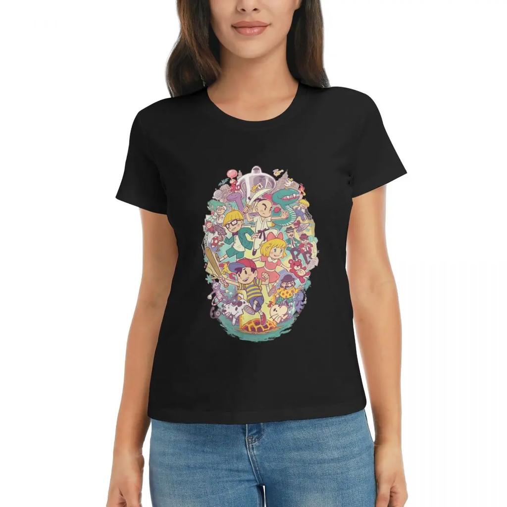 Women TShirt Earthbound Classic Summer Short Sleeve Tees ONeck Cotton T Shirts Clothes Tops Streetwear