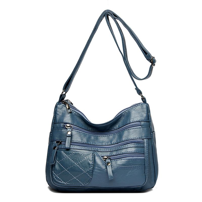 Большая вместительная сумка через плечо женская сумка через плечо многослойная ПУ сумка для мам среднего возраста