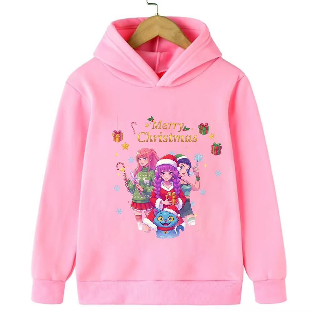 Худи Huntrix Girls и Охотники на демонов Тигр Рождественское худи Милое глупое худи с тигром Худи Huntrix Girls Рождественское худи