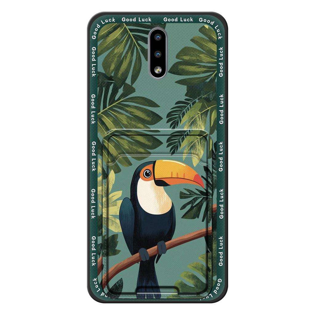 Cartoon Cute Phone Case For Nokia 2.3 Graffiti Card bag Waterproof Fashion Design Dirt-resistant Card slot Full wrap TPU