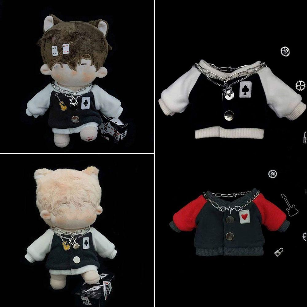 Playing House Cotton Stuffed Dolls Embroidery Jackets Baseball Uniform 20cm Doll Clothes
