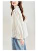 Women's Apricot Embroidered Long-Sleeve Cotton Shirt