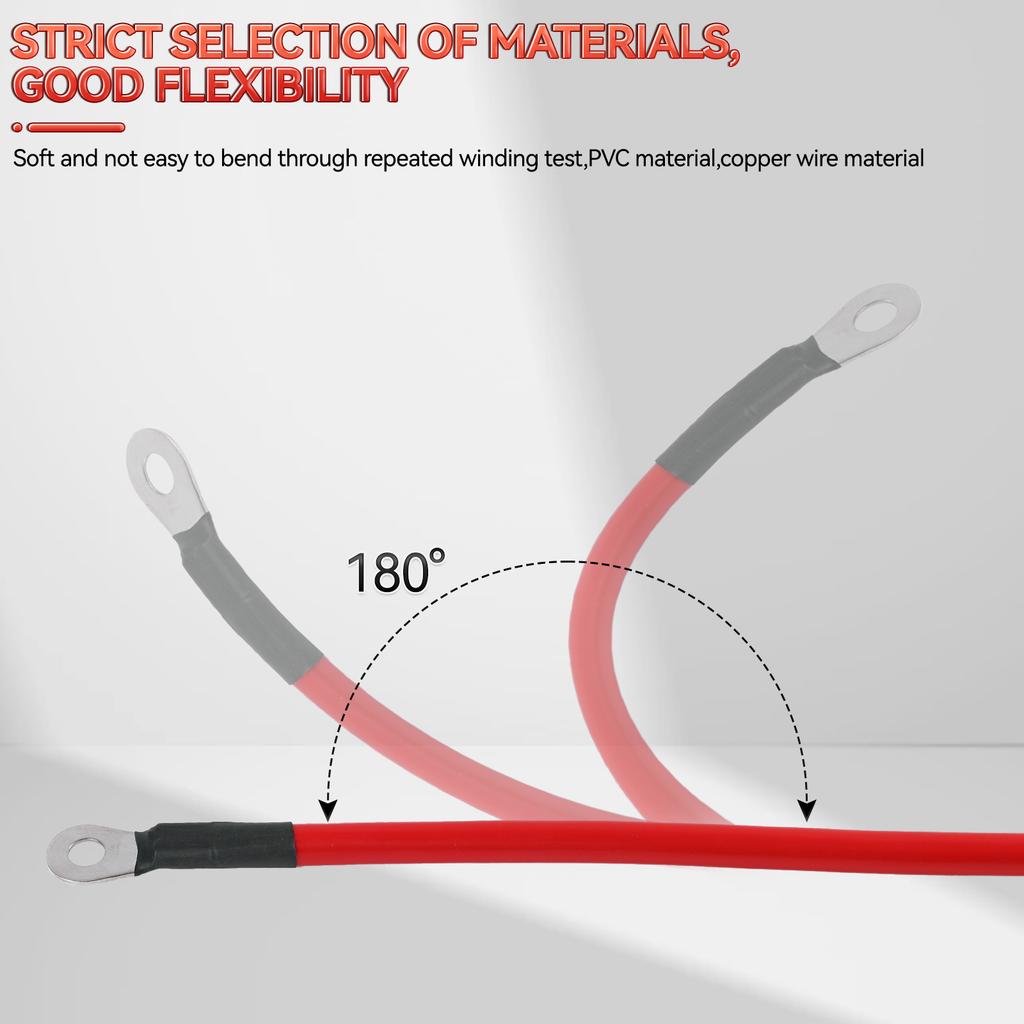 Для Автомобиля Фургона Грузовика Прицепа Кемпера Блок Питания Кабели Аккумулятора Инвертора Сечение 4 AWG 60 см 8 мм Комплект Кабелей Положительный Отрицательный Кабель 2 шт.