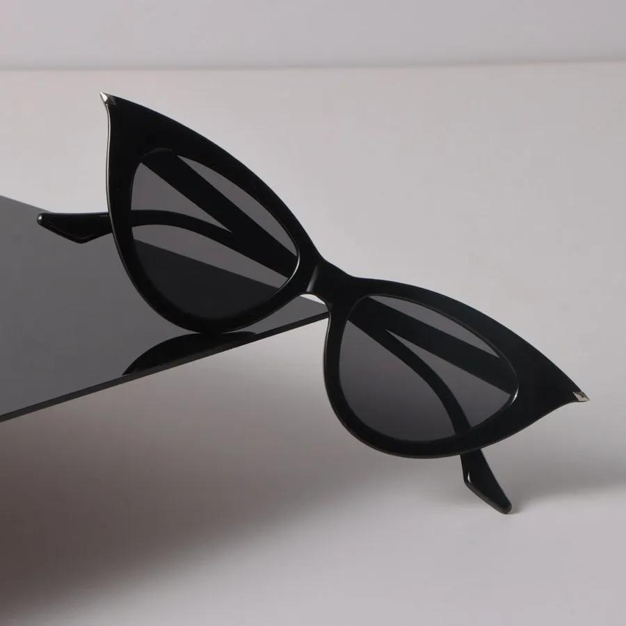 Роскошные солнцезащитные очки «кошачий глаз» для женщин и мужчин, крутой брендовый дизайнерский зеркальный солнцезащитный аксессуар, женский, мужской, маленькая оправа