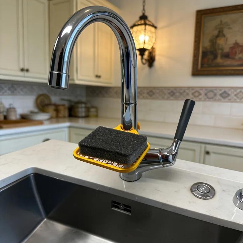 3D-Printed Kitchen Sink Drain Rack & Storage Shelf, New Multi-Purpose Sponge Organizer and Drain Tray