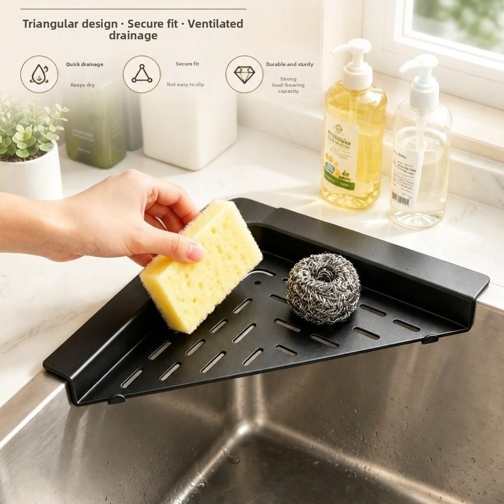 Waterproof Sink Corner Rack Anti-rust Sink Storage Holder Dishcloth Sponge Stand Bathroom