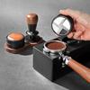 Coffee Grounds Leveler Real Wood Stainless Steel Materials Quick Setup Coffee Powder Leveler Tool for Espresso Machines