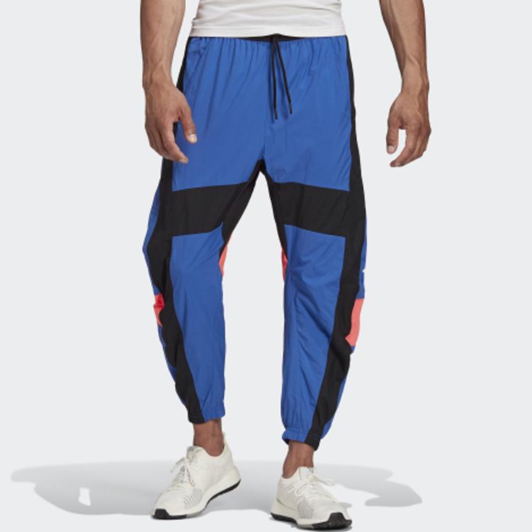 Adidas Городские тканые брюки с зауженными манжетами, мужские штаны, королевский синий GC9913