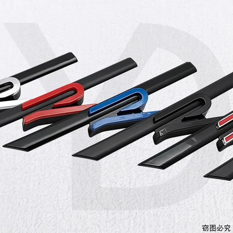 AUFGW1 15.7x2.2cm ABS Car Front Grille Emblem For Volkswagen VW New R Rline Golf Tiguan Passat Polo GTI GTD Touareg Caddy Accessories