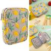 Knitting Needles Storage Bag Yellow Lemon Crochet Hook Case Organiser with Double Layer Pockets Practical Storage Case