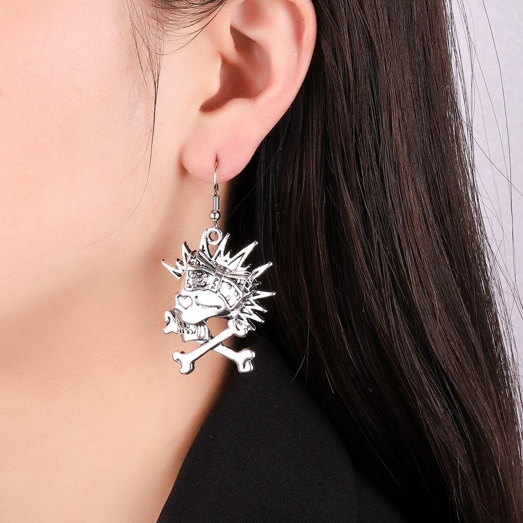 Пиратский капитан серьги Череп Якорь Подвеска Мужские ушные украшения