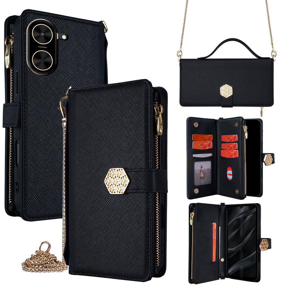 For Xiaomi Redmi A5 4G (171.7mm) Case Cross Texture PU Leather+TPU Wallet Phone Cover with Strap