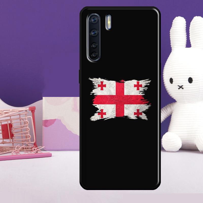 Кейс с флагом Грузии в стиле гранж для Oppo A18 A38 A78 A98 A58 A60 A80 A40 A96 A76 A16 A94 A74 A54 A15 A17 A57 A77 A5 Pro