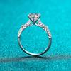 18k Plated 1ct Moissanite Engagement Ring for Women Certified 100% S925 Sterling Silver Wedding Band Jewelry