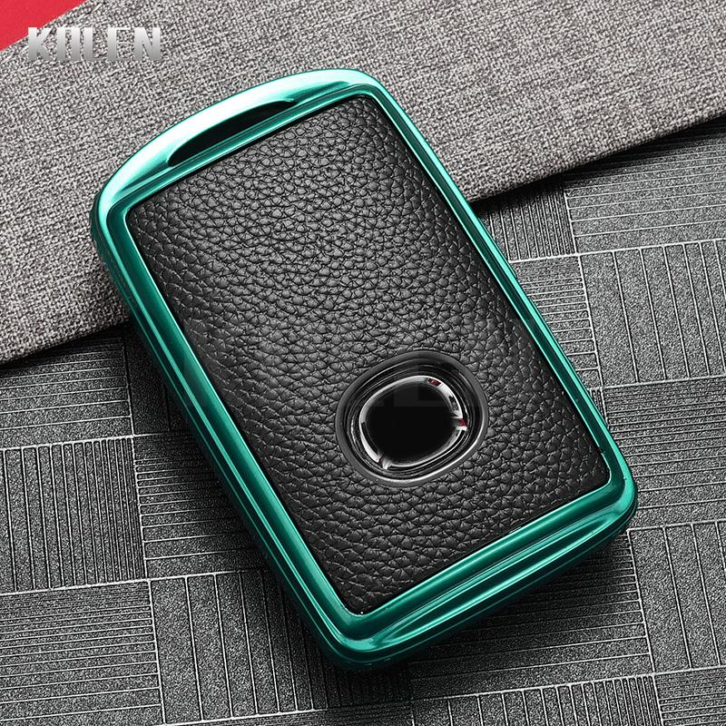 TPU Leather Type Car Smart Key Case Cover For Mazda Alexa CX-30 CX-3 CX-5 CX-7 CX-9 CX-4 3 Button Protector Shell Accessories