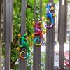 Metal Lizard Wall Decor Colorful Wall Hanging Inspirational Wall Art Garden Statues & Sculptures for Window Tree Trunk Fence