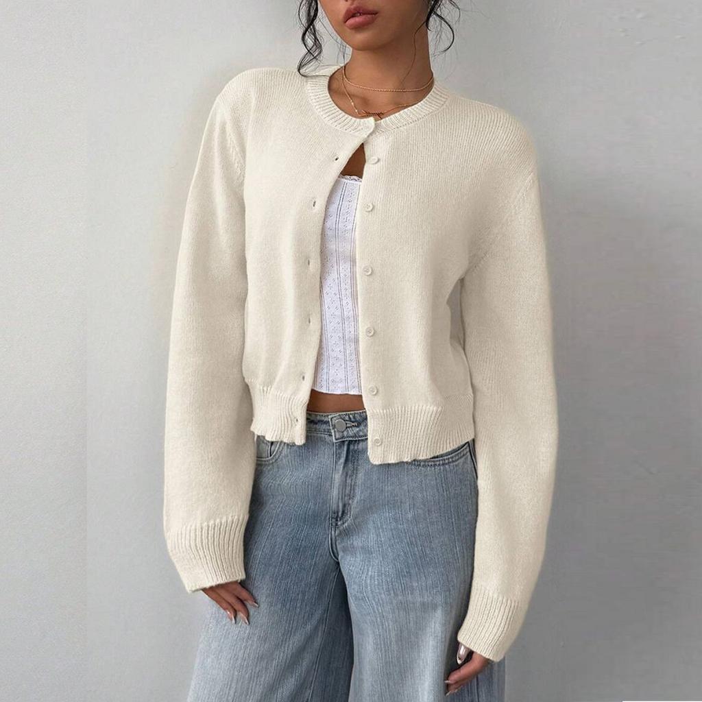 Women's Cardigan Sweaters Lightweight R-Neck Long Sleeve Outfits Fall Fashion 2025 Clothing