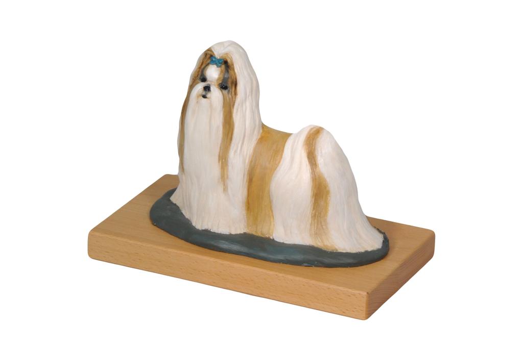 Shih Tzu, Chrysanthemum Dog - Painted Figurine, Statue, Figure, Made by the Artist, Brand Art-Dog