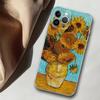 Подходит для iPhone13ProMax, чехол для мобильного телефона Van Gogh, окрашенный в анти-капельный цвет для защиты от падения руки