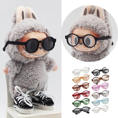 Для очков Labubu 6.5 см милые пластиковые очки для 15 см Labubu Macaron и 60 см кукол BJD и 1/3 кукол BJD игрушечные очки аксессуары