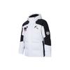 Ice Armor Short Hooded Down Jacket With Letter Splicing Men Outerwear Snow-White 152347946-1