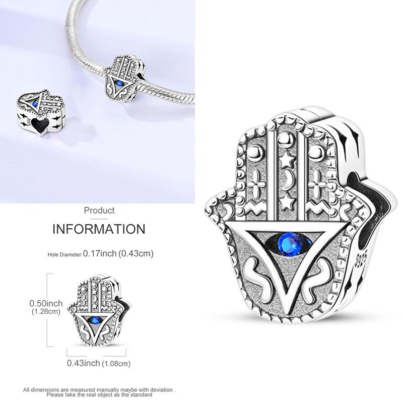 Charms Plata De Ley 925 Devil's Eye Infinity Eternal Symbol Dragonfly Positioning Buckle Charms Fit Women DIY Jewelry