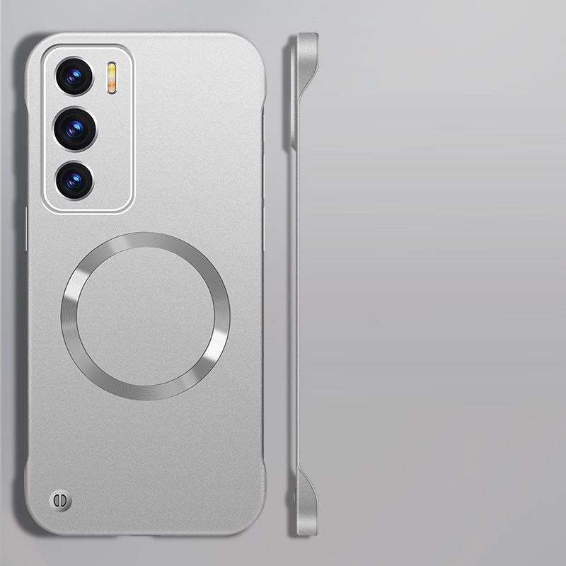 Магнитный безрамочный матовый чехол для телефона Oppo Find X7 Ultra для Magsafe Magsafeing Cover для OPPO Reno 12 Pro Borderless Hard PC Protection Back Cover