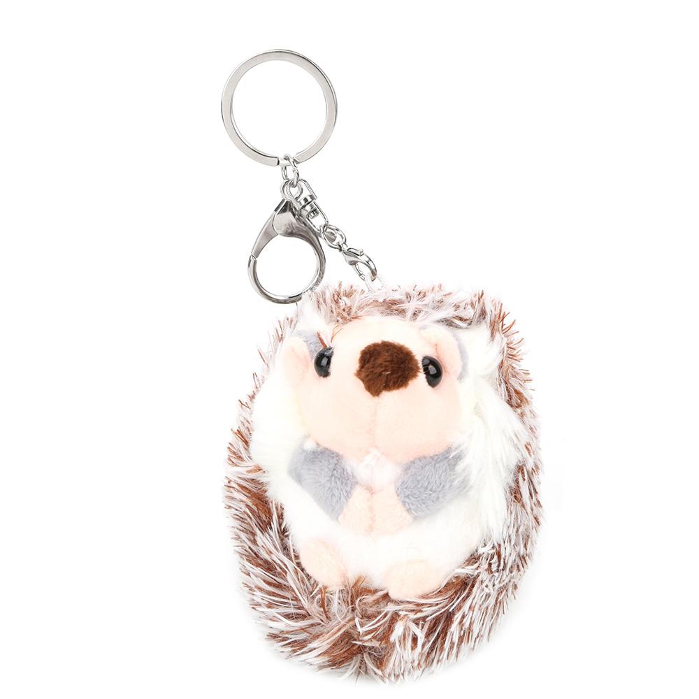 Car-styling Women Car Keychain Car Keyring Creative Gift Key Holder Auto Accessories Plush Hedgehog Keychain