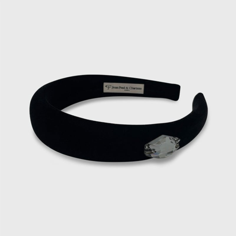 Жан Поль Кларисс Бархатная повязка для волос с австрийскими кристаллами JP-23-352HB