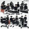 160 Black Swat Weapon Shield M8003 Human Military Doll Model Small Particle Fight