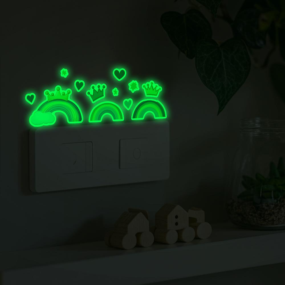 Мультфильм Радуга Корона Любовь Спальня Гостиная Вход Переключатель Паста Домашнее Украшение Стены Паста