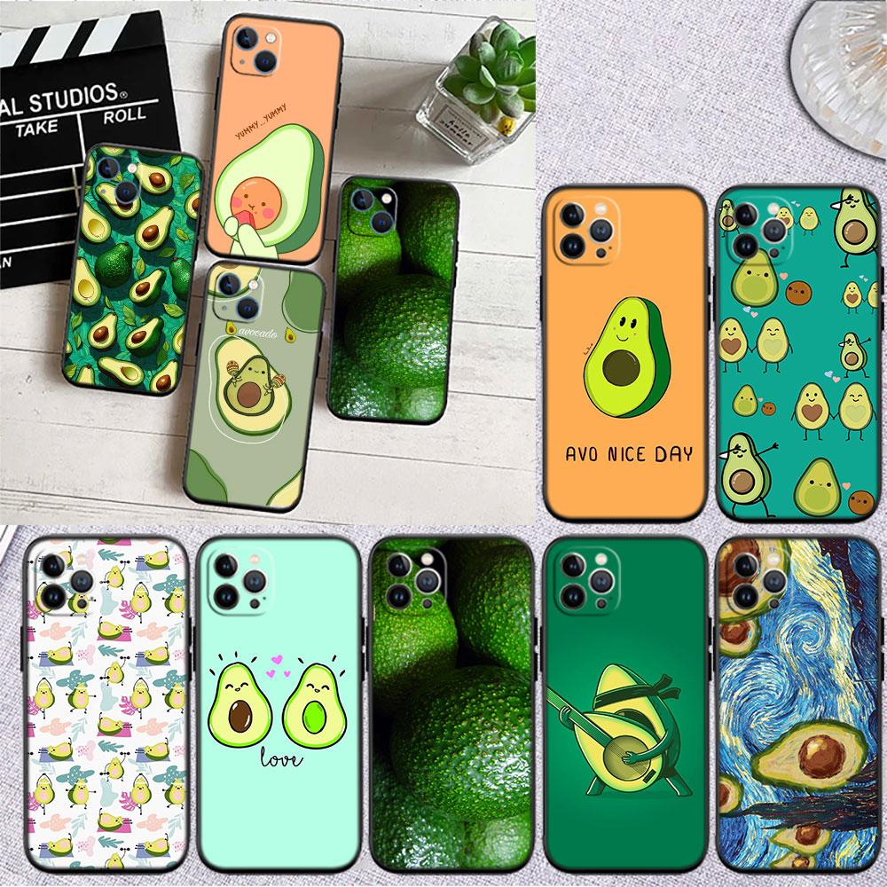 CJ13 Avocado fruit art Phone Case for Samsung Galaxy A11 A12 A13 A15 A52S A53 A55 A56 A70 A71 A72 A73 F06 F16 F56 S10 Plus S10e