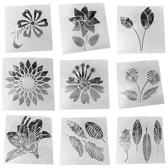 Yousheng 1 набор трафаретов для рисования с цветочным узором многофункциональный шаблон для рисования из ПЭТ-бумаги для настенного искусства