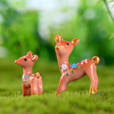 Милая модель оленя микро ландшафт бонсай суккулент мини сад DIY декор орнамент AVE