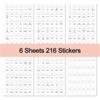 216 шт. самоклеящихся этикеток, водонепроницаемых, маслостойких, предварительно напечатанных, наклеек в минималистичном стиле для кухни