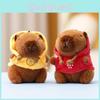 Hoodie Plush Capybara Doll Keychain Cartoon Animal Pendant Decoration Gifts