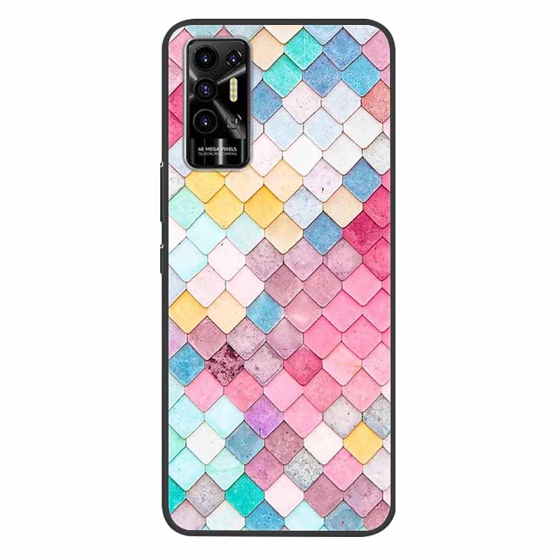 Чехол для Tecno Pova 2 Pova2 Ударопрочный Мягкий силикон ТПУ Задняя крышка Для Tecno Pova 2 Чехлы для телефона Pova2 2021 Чехол Милый мультфильм