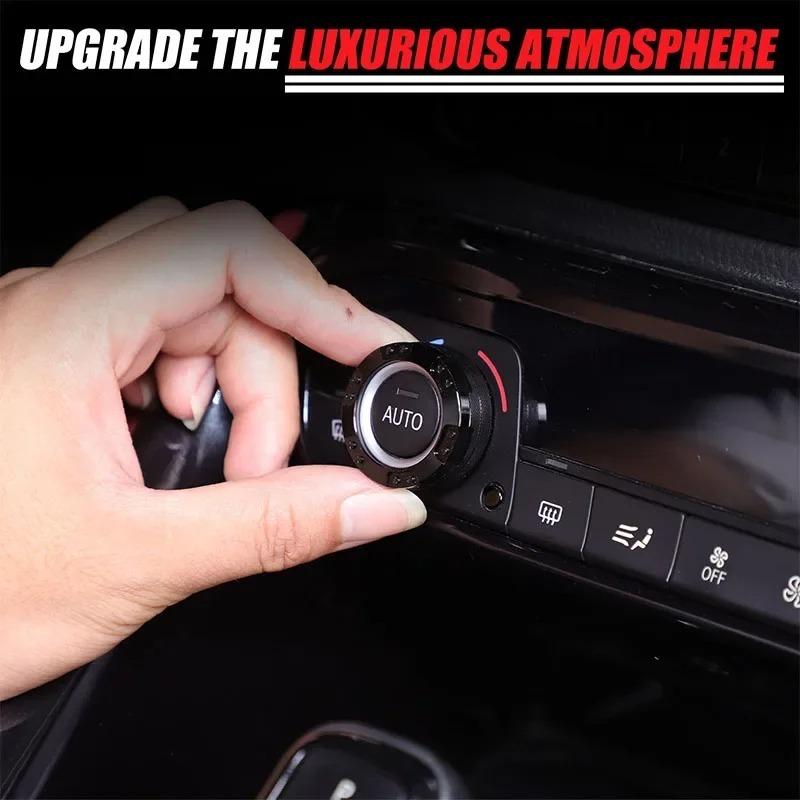 For -2026 Toyota GR Supra A90 Aluminum Alloy Black Car Air Conditioning Volume Knob Ring Cover Trim Interior Car Accessories