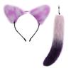 Cat Ears Headband and Faux Tail Keychain Elegant Cosplay Accessories Stylish Pendant for Handbag Backpack Decoration