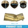 ABSOPRO Car Curved Exhaust Tip 61mm 69x61mm 190mm Muffler Stainless Gold Tone Heart-Shaped Tailpipe, Inlet, Outlet, Length, Bolt-On Tip, Steel,